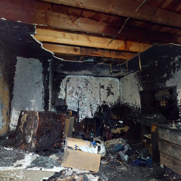Bedroom damaged after electrical fire
