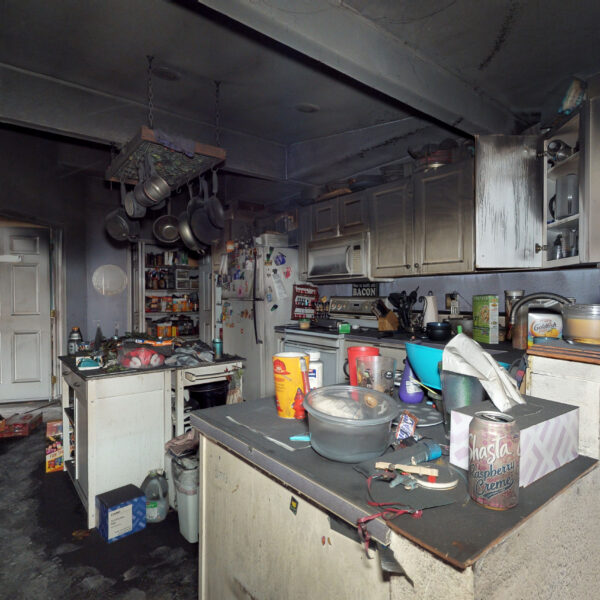 Kitchen damaged after house fire
